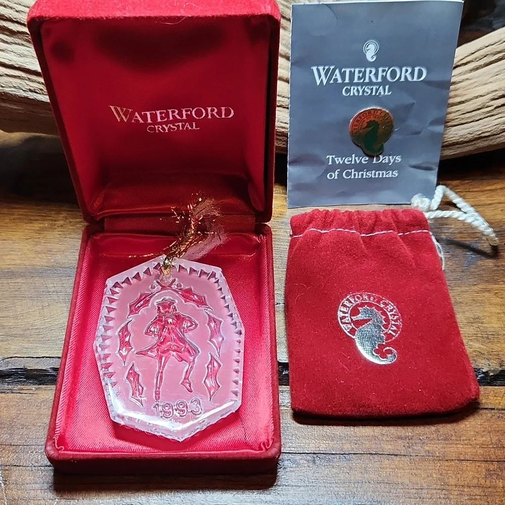 🎉Vintage Waterford Crystal Ornament - Ten Lords-a-Leaping
